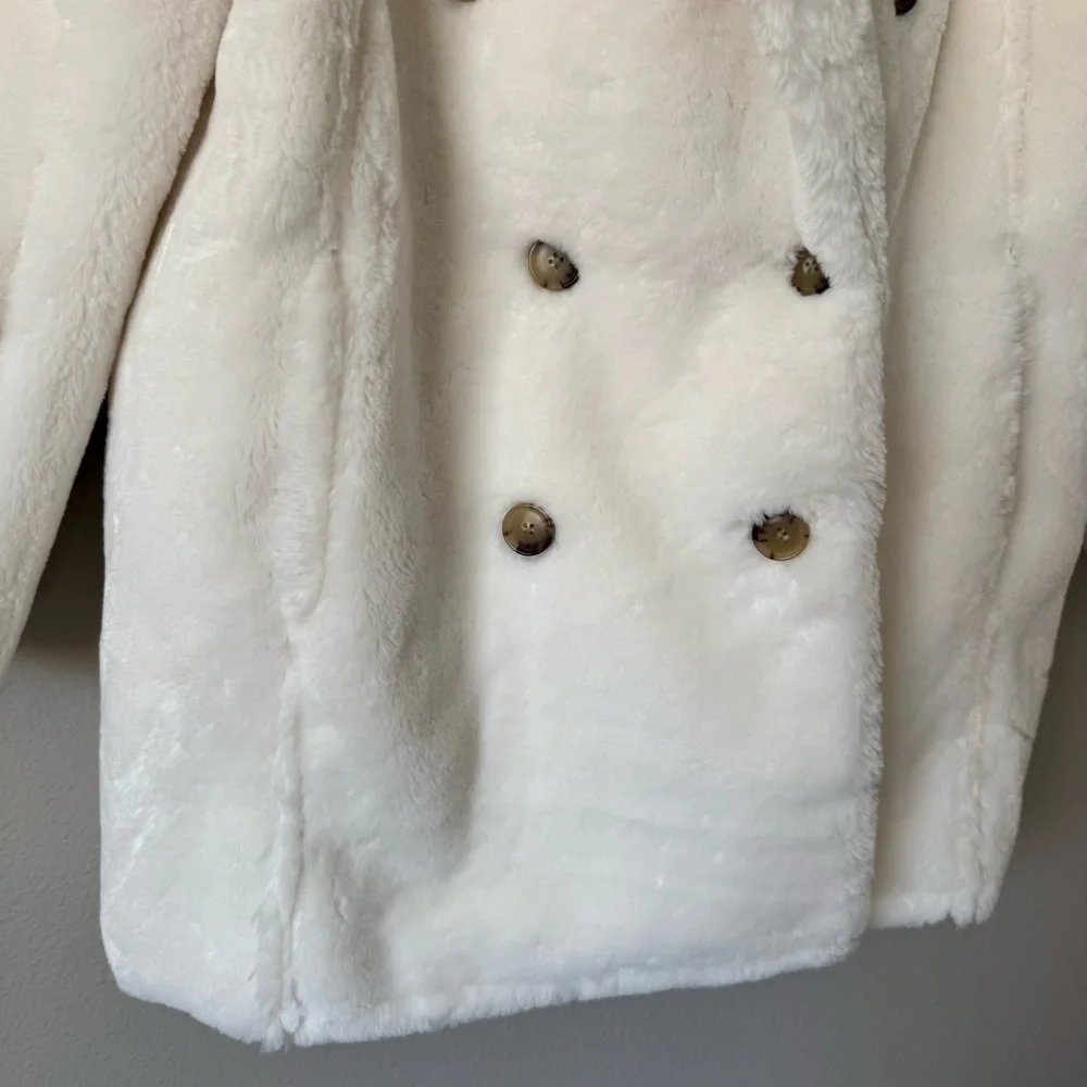 J. Crew Faux Fur Pea Coat